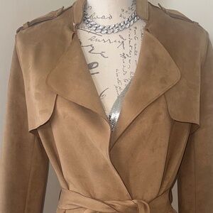 H&M NAPPED TRENCHCOAT